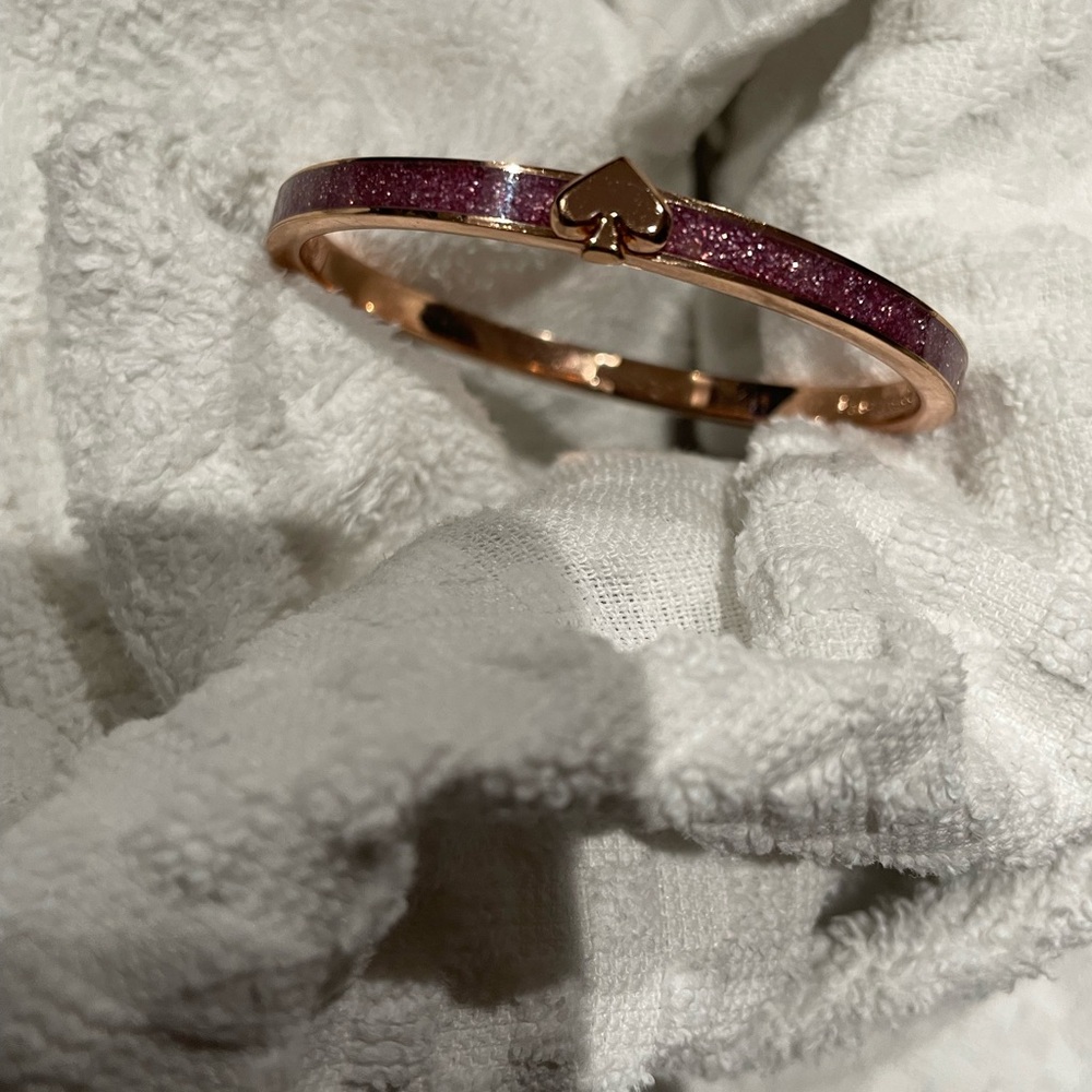 Kate Spade Rose Gold Elegant Pink and Gold Bangle Bracelet